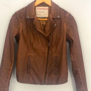 Anthropologie vegan leather jacket size 2